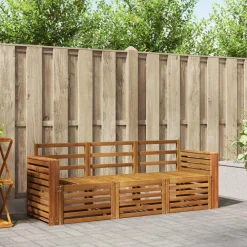 vidaXL Soffgrupper 3 pcs Massivt Akaciaträ Naturfärg