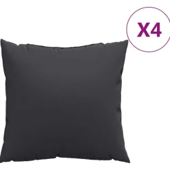 Outlet vidaXL Soffkuddar 4 st 40x40 cm tyg Svart