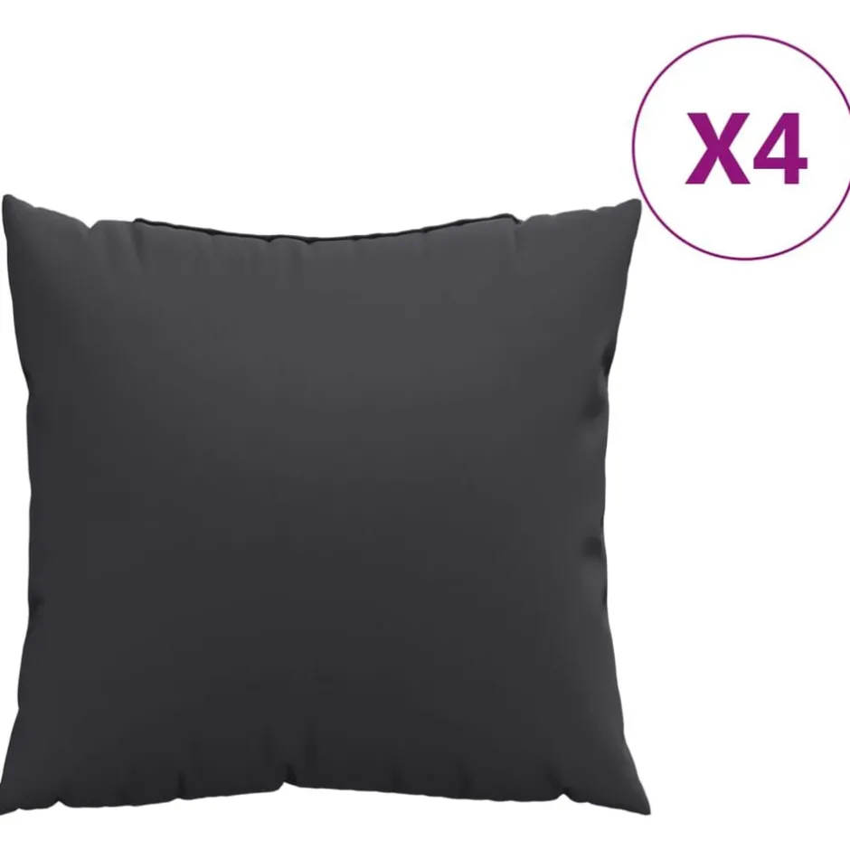 Outlet vidaXL Soffkuddar 4 st 40x40 cm tyg Svart