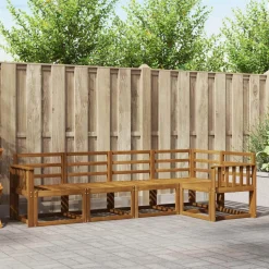 vidaXL Soffset 5 pcs Naturfärg