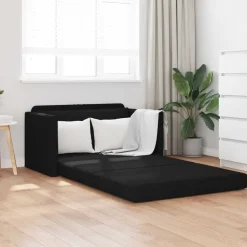 vidaXL Soffsäng 110cm Svart tyg