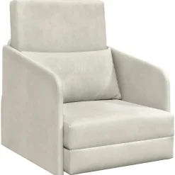 New vidaXL Soffsäng 65 x 80 x 83 cm Sammet Kräm