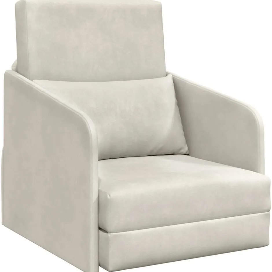 New vidaXL Soffsäng 65 x 80 x 83 cm Sammet Kräm