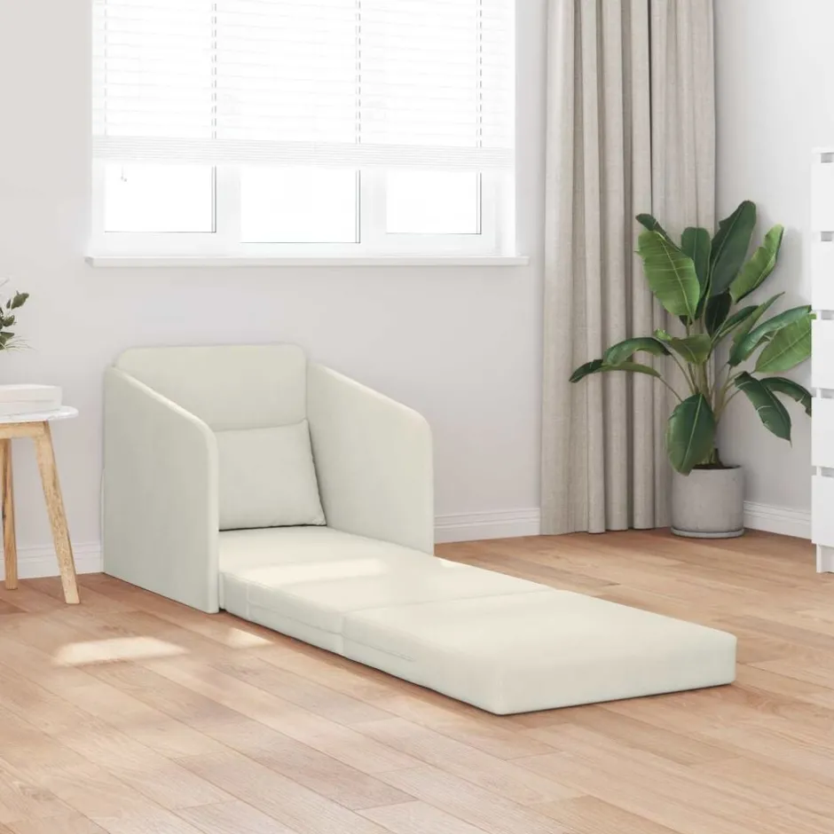 New vidaXL Soffsäng 65 x 80 x 83 cm Sammet Kräm