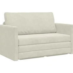 vidaXL Soffsäng Kräm 124 x 71 x 78 cm Sammet