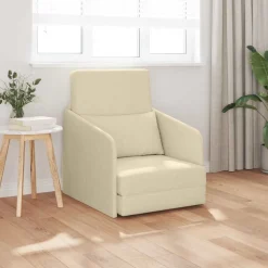 vidaXL Soffsäng Kräm 65 x 80 x 83 cm tyg