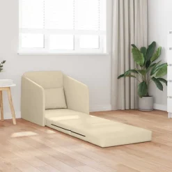 vidaXL Soffsäng Kräm 65 x 80 x 83 cm tyg