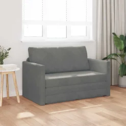 Best vidaXL Soffsäng 124 x 71 x 78 cm Sammet Mörkgrå