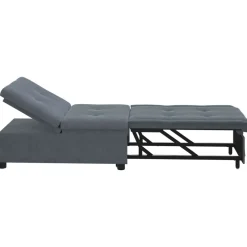New vidaXL Soffsäng 194 x 67 x 82 cm Sammet Mörkgrå
