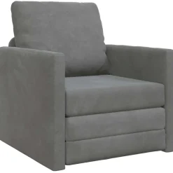 vidaXL Soffsäng Mörkgrå 74 x 77 x 81 cm Sammet