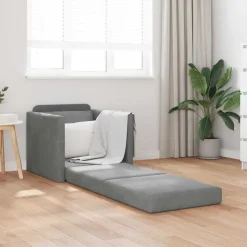 vidaXL Soffsäng Mörkgrå 74 x 77 x 81 cm Sammet