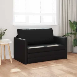 vidaXL Soffsäng Svart 124 x 71 x 78 cm Konstläder