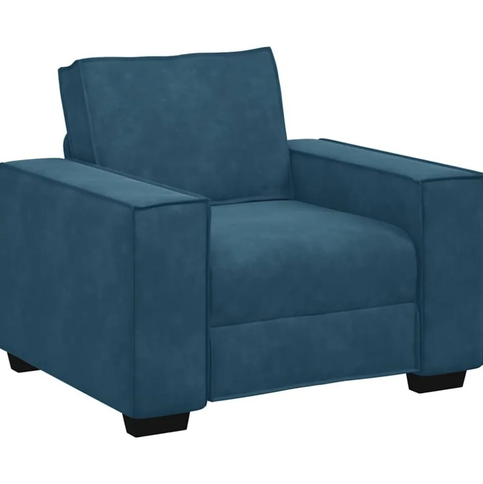vidaXL Soffstol blå 100x78x84 cm sammet