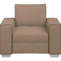 vidaXL Soffstol 100 cm Konstläder Cappuccino