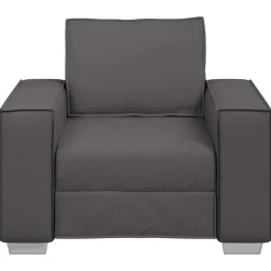 vidaXL Soffstol Grå 100 cm Konstläder