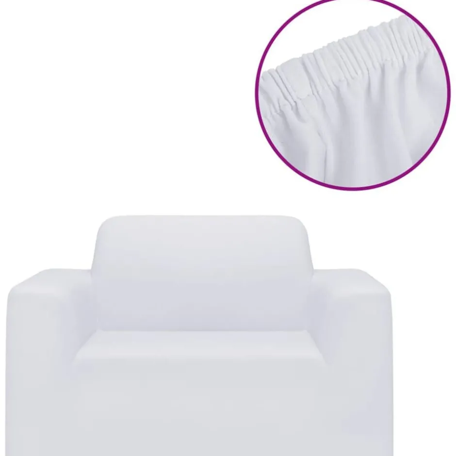 Discount vidaXL Sofföverdrag med stretch polyesterjersey Vit