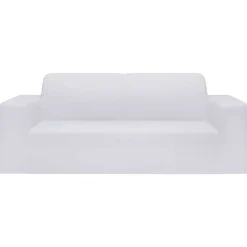 Discount vidaXL Sofföverdrag 2-sits med stretch polyesterjersey Vit