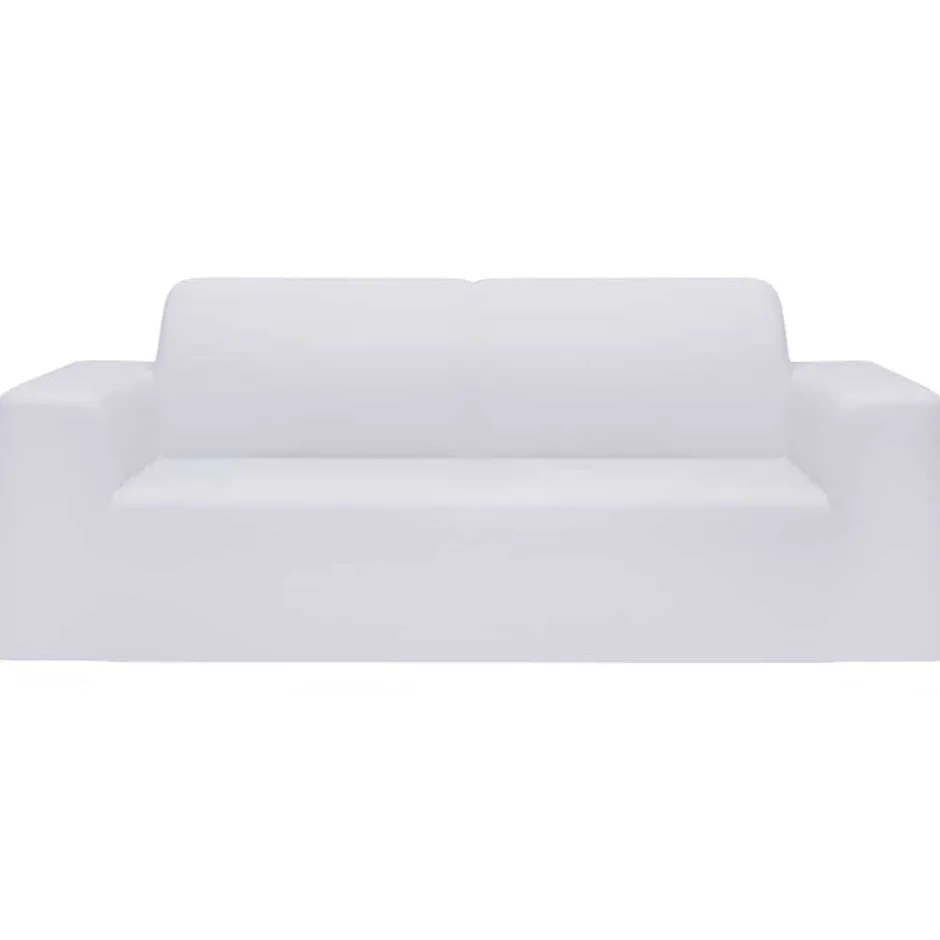 Discount vidaXL Sofföverdrag 2-sits med stretch polyesterjersey Vit