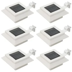 Sale vidaXL Sollampa LED set 6 st fyrkantig 12 cm Vit