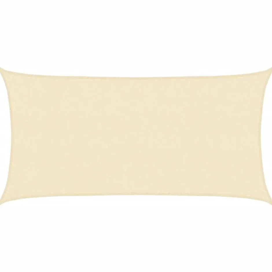 Outlet vidaXL Solskärmssegel HDPE rektangulärt 2 x 4 m gräddvitt Kräm