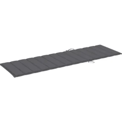 vidaXL Solsäng med dyna massivt akaciaträ