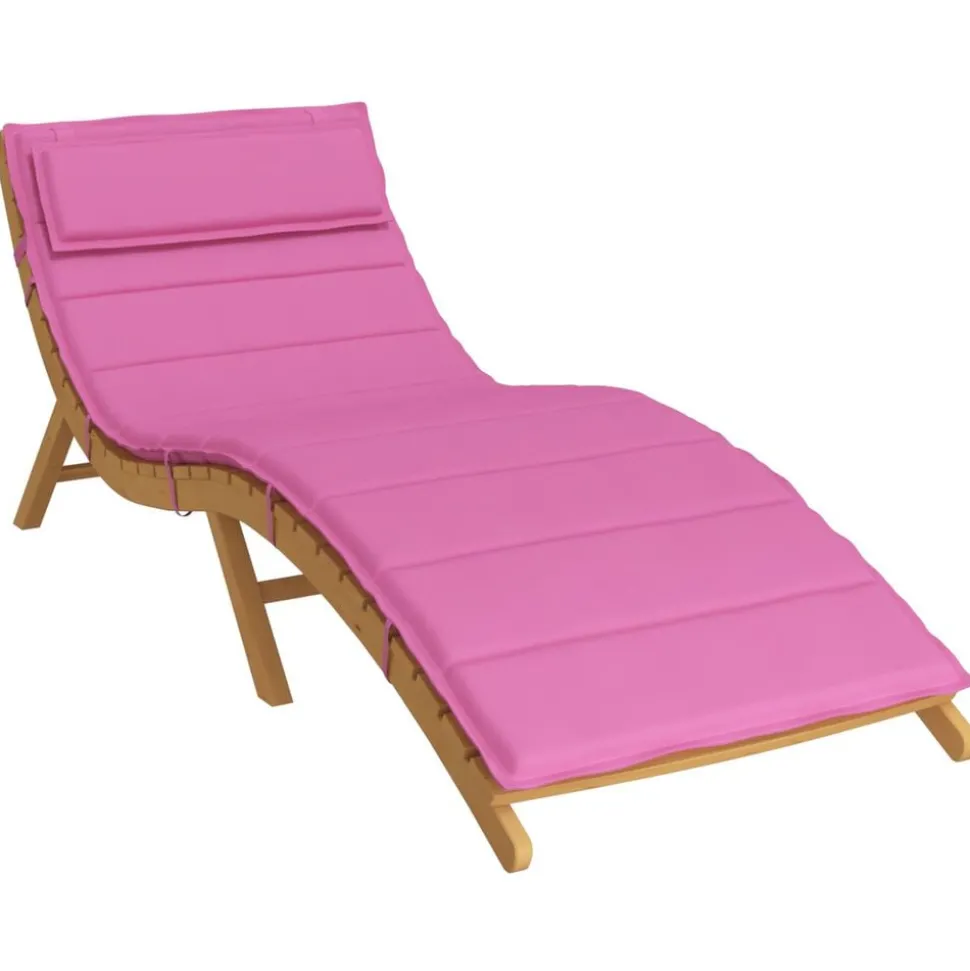 vidaXL Solsängkudde Rosa 178 x 60 x 4 cm Oxford tyg