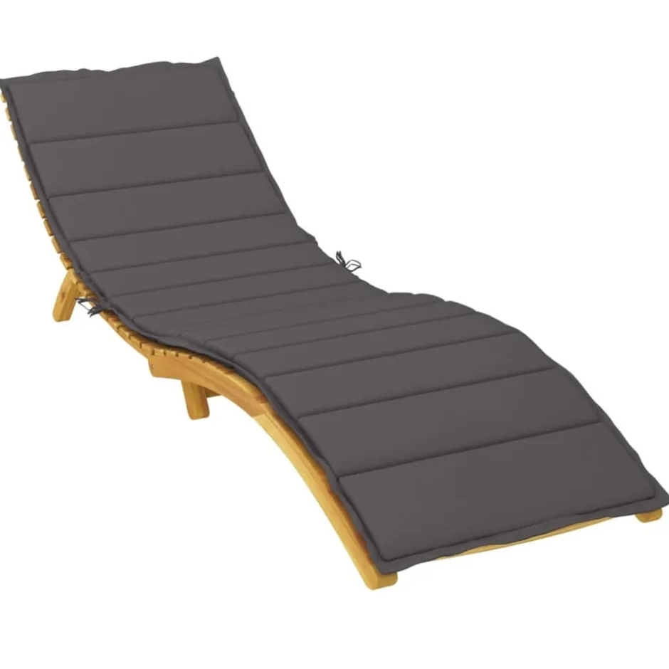 Online vidaXL Solsängsdyna 200x50x3 cm oxfordtyg Antracit