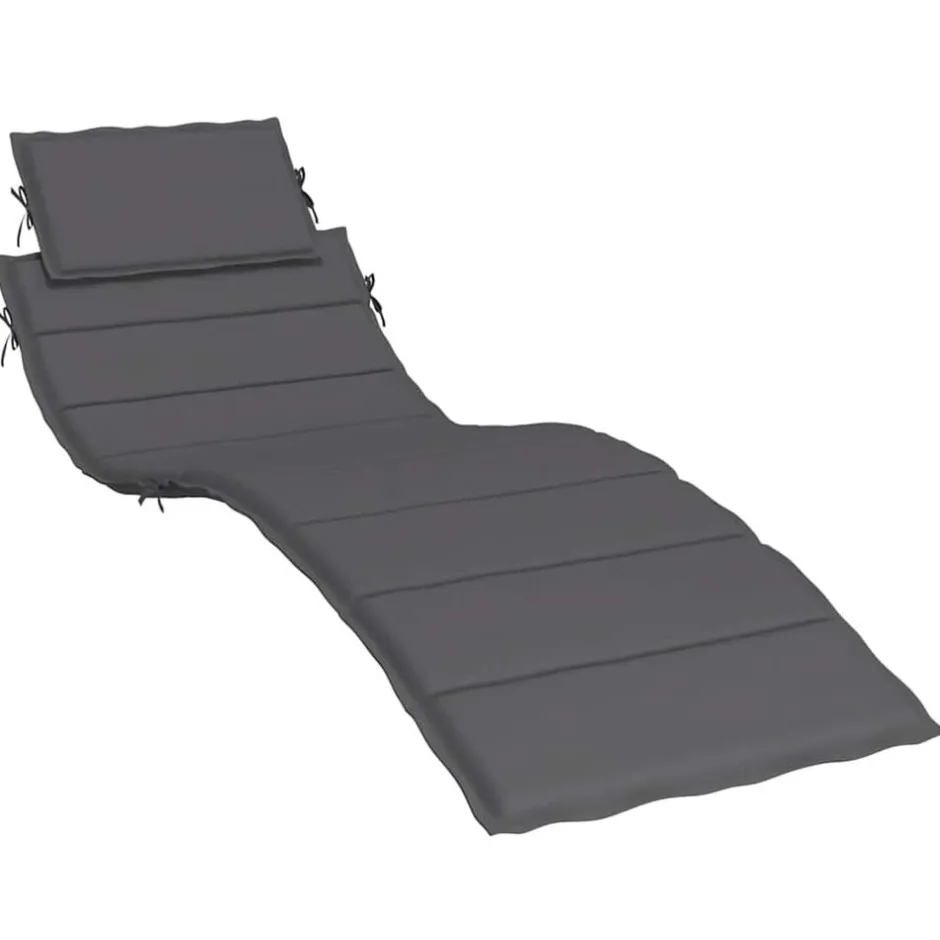 Clearance vidaXL Solsängsdyna 186x58x4 cm oxfordtyg Antracit