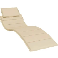 Clearance vidaXL Solsängsdyna 186x58x4 cm oxfordtyg Beige