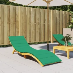 Discount vidaXL Solsängsdyna 200x50x3 cm oxfordtyg Grön