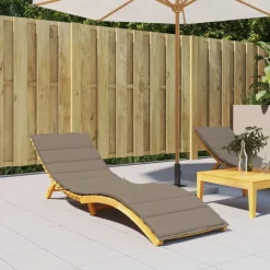 Hot vidaXL Solsängsdyna 200x50x3 cm oxfordtyg Taupe