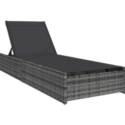 vidaXL Solstol Reclining Grå 200.5 x 70 x 75 cm konstrotting
