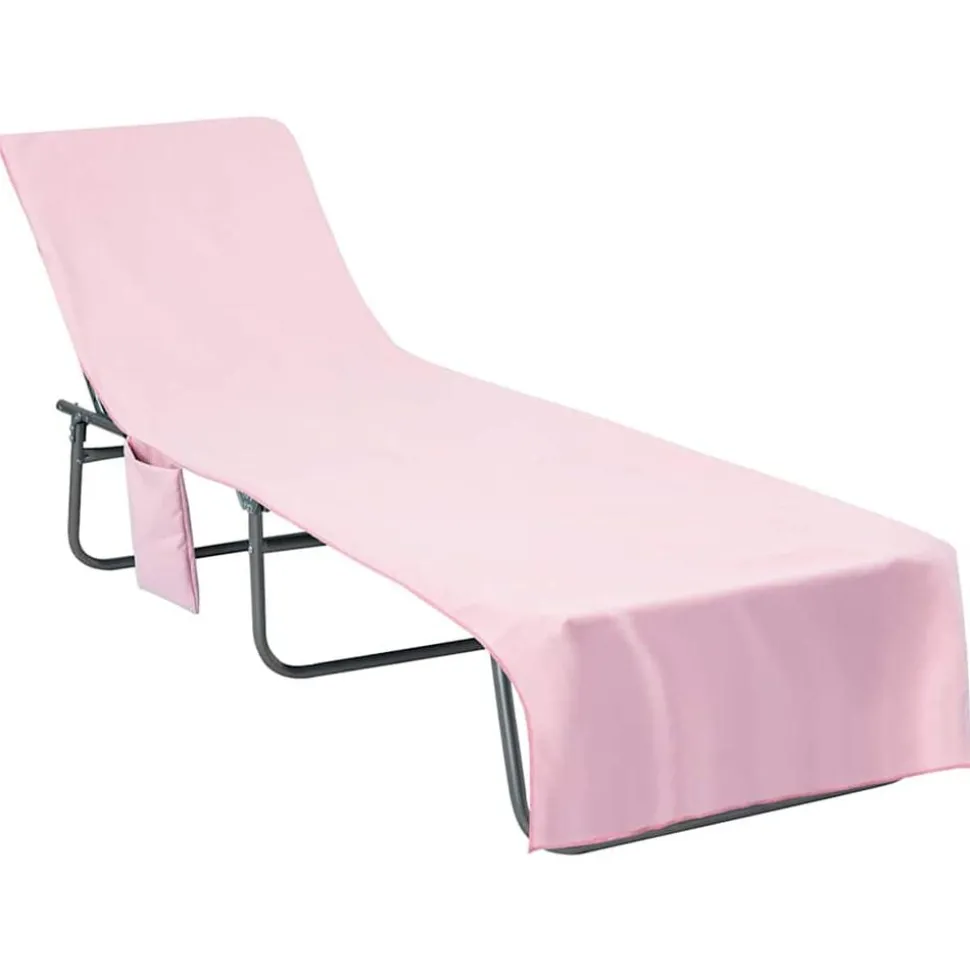 vidaXL Solstolshanddukar 2 pcs Rosa 210 x 75 cm Polyester och polyamid