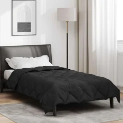 vidaXL Sommar Duvet Svart 200 x 135 cm Mikrofiber