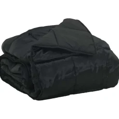 New vidaXL Sommar Duvet 135 x 200 cm Satin och Mikrofiber Svart