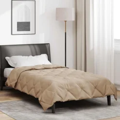 vidaXL Sommar Duvet Taupe 200 x 135 cm Mikrofiber
