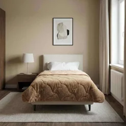 vidaXL Sommar Duvet Taupe 155 x 200 cm Mikrofiber och Teddyfleece