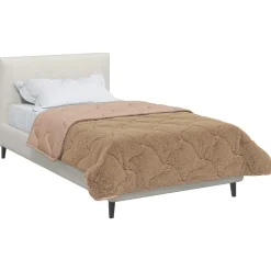 vidaXL Sommar Duvet Taupe 155 x 200 cm Mikrofiber och Teddyfleece