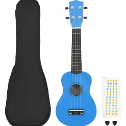 Clearance vidaXL Sopranukulele med väska för barn sopran baby 21" Blå