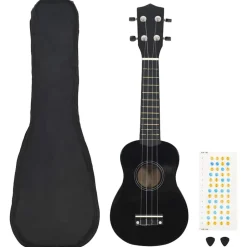 Hot vidaXL Sopranukulele med väska för barn sopran 21" Svart