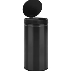 vidaXL Soptunna med automatisk sensor 70 L kolstål svart