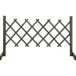 vidaXL Spaljéstaket 120x60 cm massivt granträ Grå