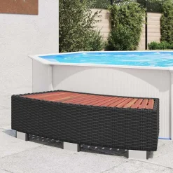 vidaXL Spatrappa konstrotting 92x45x25 cm svart