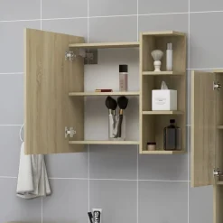Sale vidaXL Spegelskåp för badrum sonoma-ek 62,5x20,5x64 cm konstruerat trä Sonoma ek