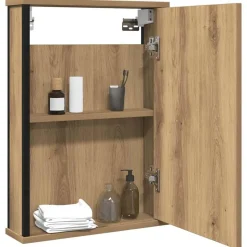 Discount vidaXL Spegelskåp för badrum 42x12x60 cm konstruerat trä artisan ek