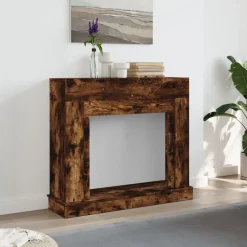 vidaXL Spiselkrans rökfärgad ek 100x30x87,5 cm konstruerat trä