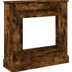 vidaXL Spiselkrans rökfärgad ek 90x30x90 cm konstruerat trä