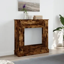 vidaXL Spiselkrans rökfärgad ek 90x30x90 cm konstruerat trä