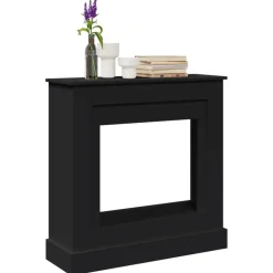vidaXL Spiselkrans svart 90x30x90 cm konstruerat trä