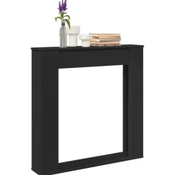 vidaXL Spiselkrans svart 100x20x100 cm konstruerat trä
